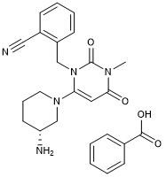 Alogliptin Benzoate CAS No 850649-62-6 Saflık %99 C25H27N5O4 Beyaz veya yarı beyaz kristal toz