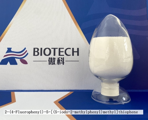 2-(4-Florofenil)-5-[(5-İyodo-2-Metilfenil)Metil]Tiyofen CAS 898566-17-1 Kristal Toz