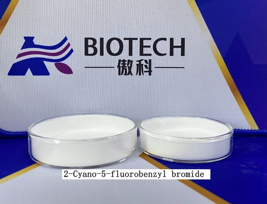 API'ler Ara Maddeler 2-Siyano-5-florobenzil bromür CAS No. 421552-12-7 Beyaz benzeri katı Saflık %98 C8H5BrFN