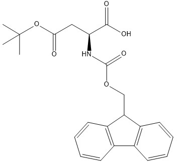Saflık %98 Amino Asit Türevleri CAS 71989-14-5 Fmoc-Asp(OtBu)-OH C23H25NO6
