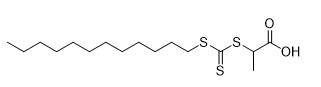 RAFT Reaktifi 2-(Dodesiltiokarbonotiyoiltio)Propanoik Asit CAS No. 558484-21-2 C16H30O2S3 %97