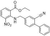 Etil 2-(((2-Siyano-[1,1'-Bifenil]-4-Yl)Metil)Amino)-3-Nitrobenzoat CAS 136285-67-1 Sarı Kristal Toz