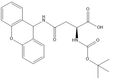 CAS 65420-40-8 Boc-Asn Xan -OH Amino Asit Derivatları 98% saflıkta C22H24N2O6 Beyaz-Beyaz Toz