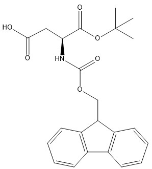 Saflık %98 Amino Asit Türevleri CAS No. 129460-09-9 Fmoc-Asp-OtBu Beyazdan Neredeyse Beyaza Toz