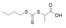 RAFT Reaktifi 2-(((Butylthio)carbonotioyl)thio)propanoic acid CAS No. 480436-46-2 C8H14O2S3 Sarı toz