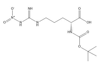 Saflık %98 Amino Asit Türevleri CAS 50913-12-7 Boc-D-Arg(NO2)-OH C11H21N5O6 Beyaz Katı