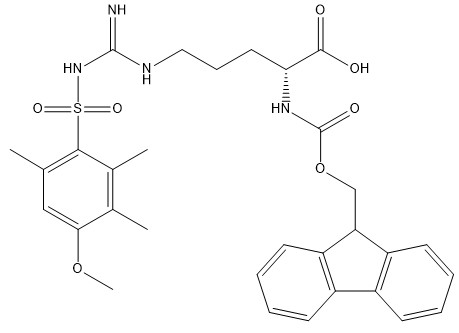 Saflık %98 Amino Asit Türevleri CAS 120075-24-3 Fmoc-D-Arg(Mtr)-OH C31H36N4O7S
