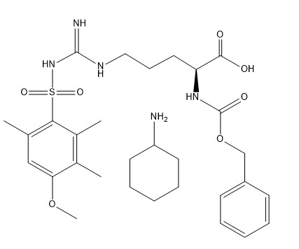Saflık %98 Amino Asit Türevleri CAS 80745-09-1 Z-Arg(Mtr)-OH.CHA C30H45N5O7S